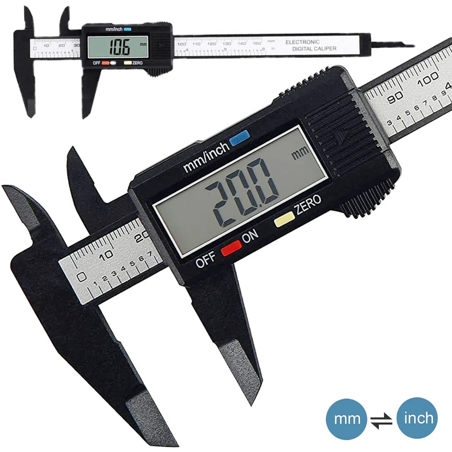 6" Micrometer Digital Measuring Tool Caliper Vernier Gauge Metric 150mm 6-inch gallery