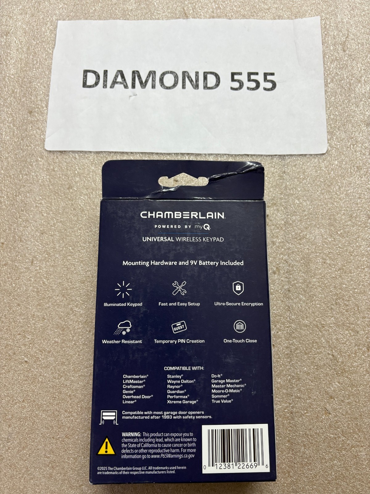 Chamberlain Universal Wireless Garage Door Keypad powered by myQ CHU48 | 6696 gallery