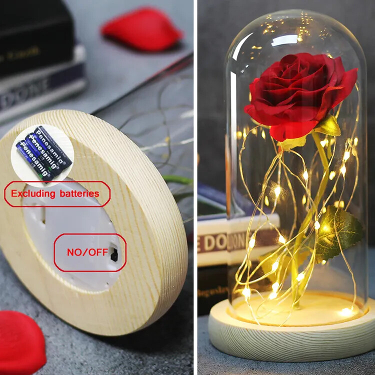 Beauty and The Beast Rose LED Enchanted Galaxy Rose Eternal Flower Lighted Décor gallery
