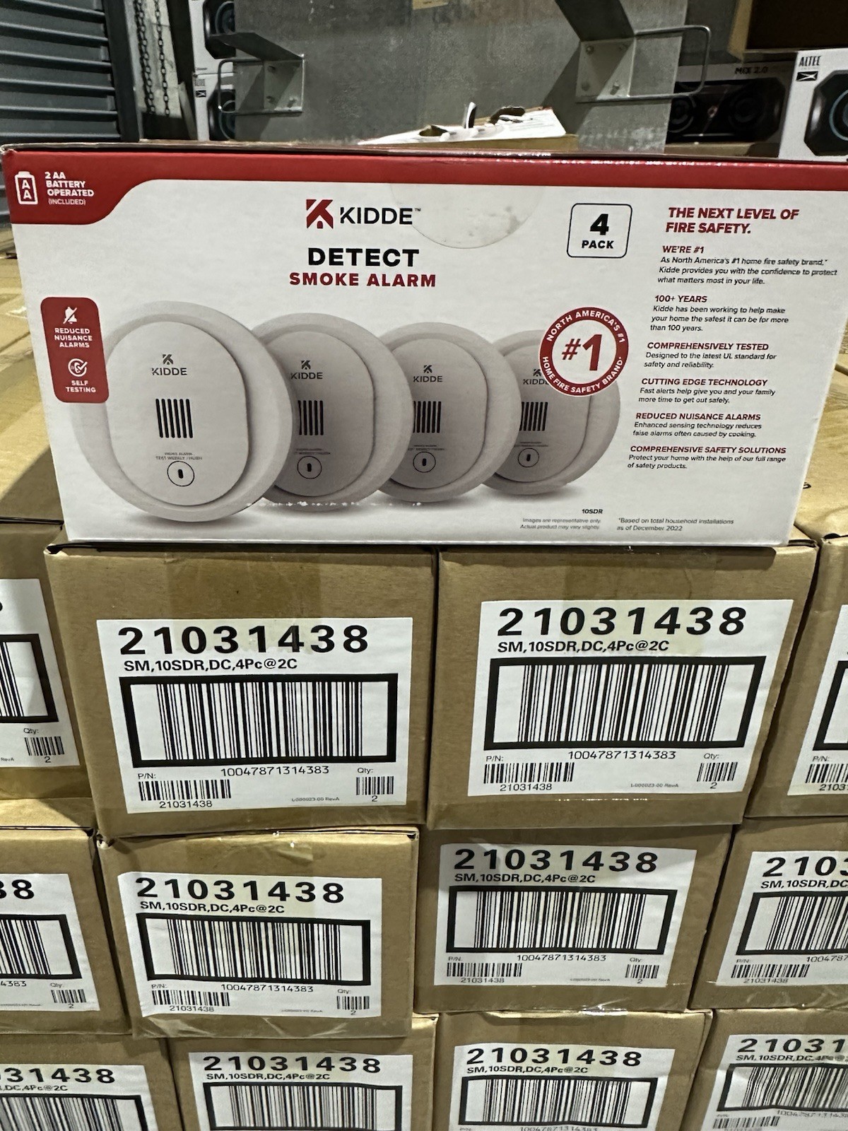 Kiddie Compact 4 PACK Smoke Detector AA Batt Photoelectric Sensor 21031438 *NEW* gallery