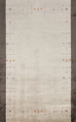 Stylish and Durable Gabbeh Beige/ Brown Rug Hand-knotted Wool 5×8 ft.