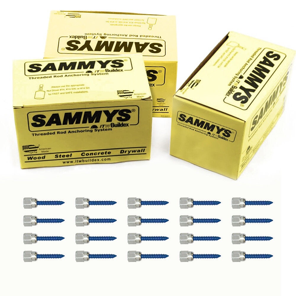 Sammys CST 2 1/2 Inch Vertical Thread Rod 5/16 x 1-3/4 Inch Screw Steel 75 Piece gallery