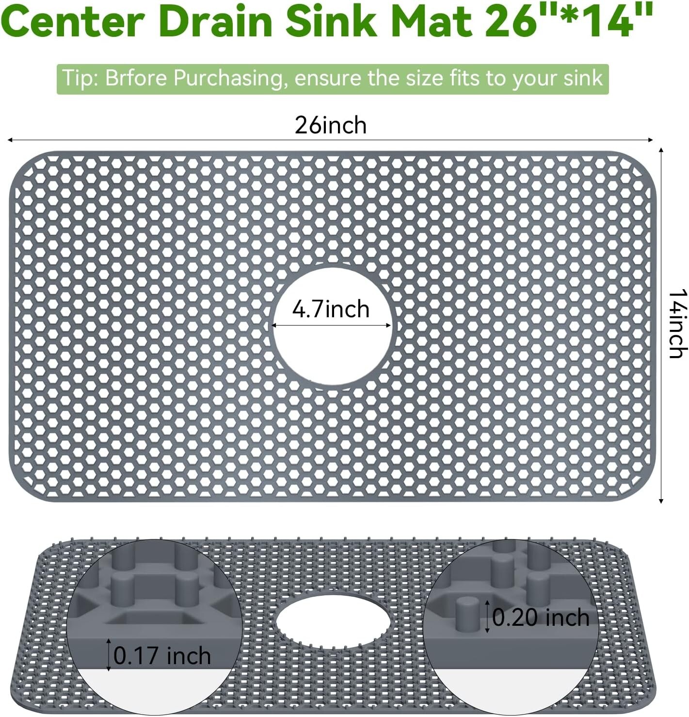 Toovem 26''x14'' Sink Protectors for Kitchen Sink Heat Resistant Flexible Stable gallery