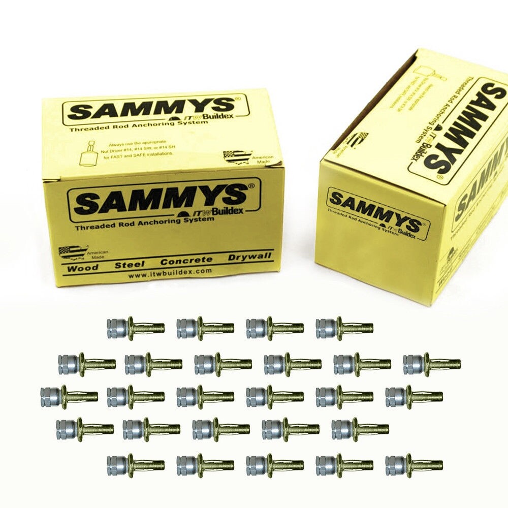 Sammys XP 20 3/8 Inch Vertical Threaded Rod, Steel Electro-Zinc Finish 50 Pieces gallery