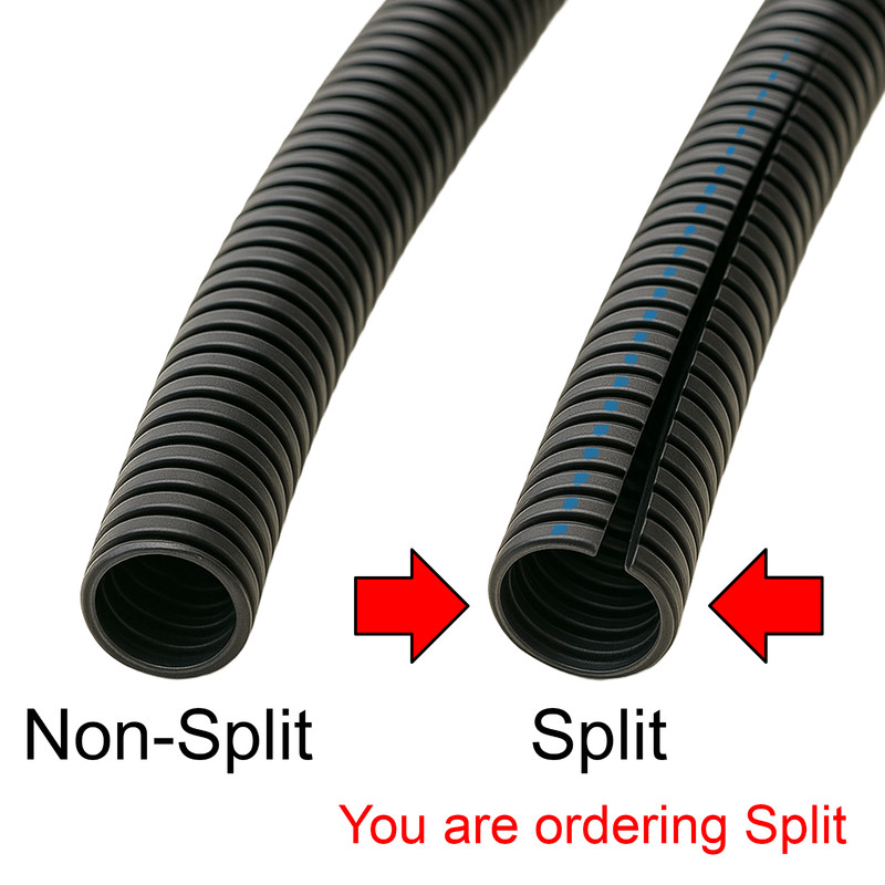 Flame Retardant Polypropylene Split Wire Loom - Multiple Size Options Available gallery