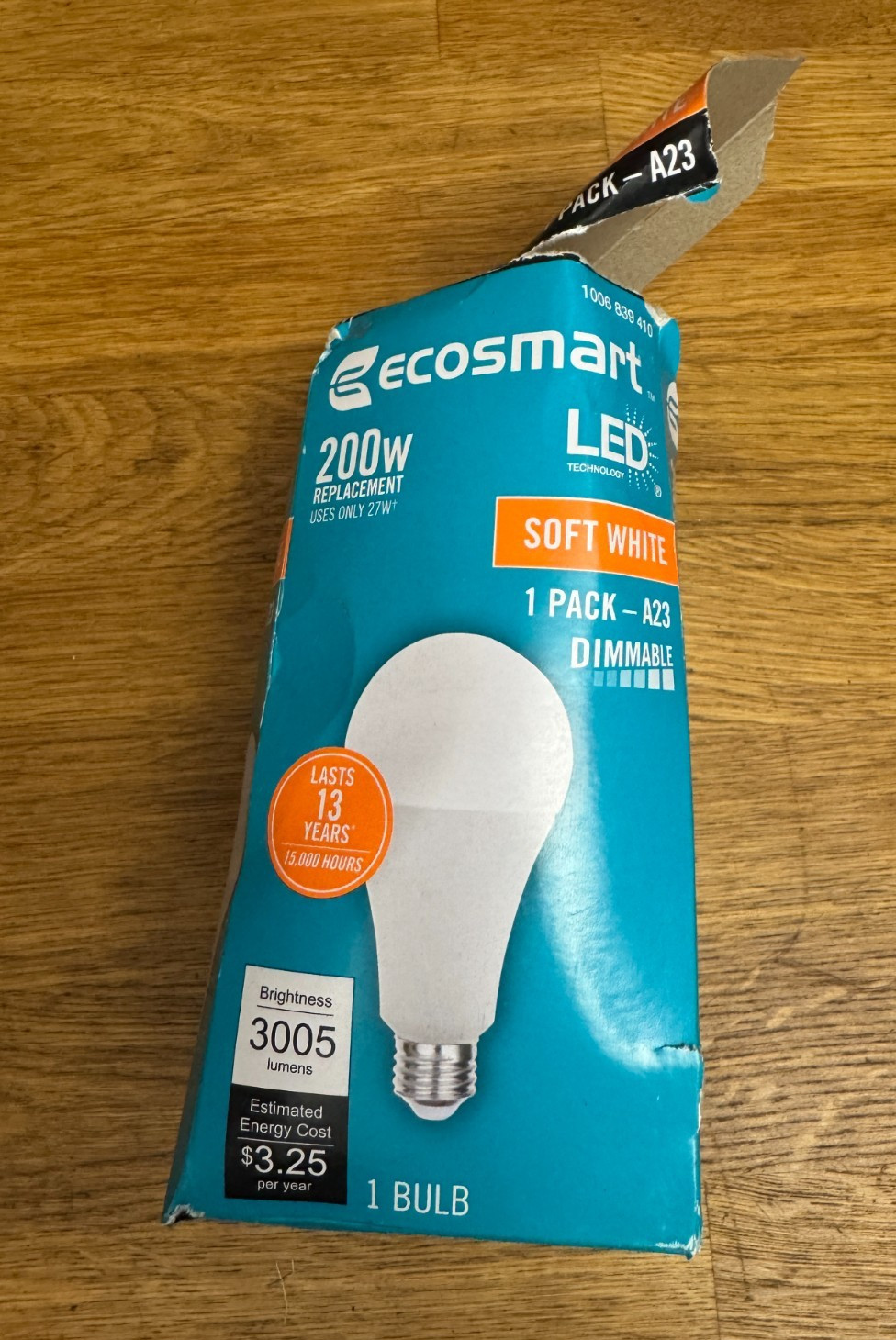 EcoSmart 200-Watt Equivalent A23 Energy Star Dimmable LED Light Bulb Soft White gallery