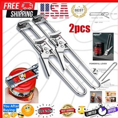 2X Adjustable Multifunctional Stainless Steel Can Opener Jar Lid Gripper New