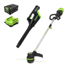 Greenworks 80V 16″ String Trimmer and 500CFM Leaf Blower Combo with 2Ah Battery