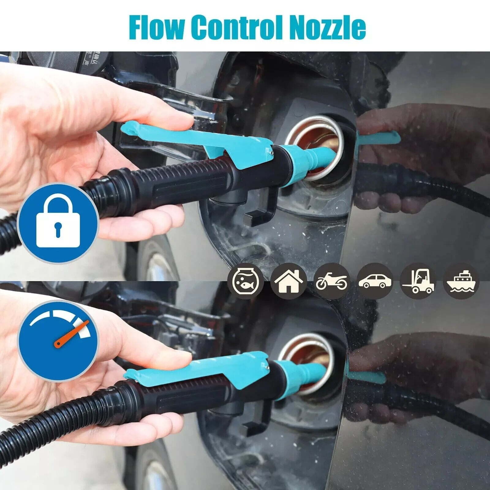 Battery Powered Electric Fuel Transfer Pump Portable Gas Oil Liquid Pump gallery