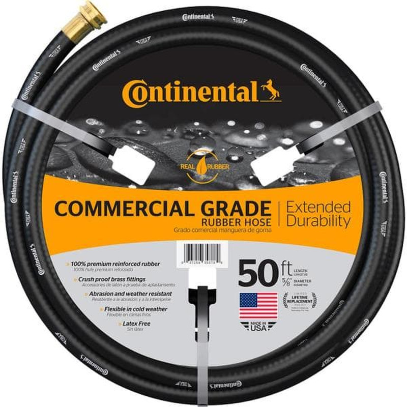 NEW Durable Commercial Grade Rubber Black Water Hose 5/8in Dia x 50ft gallery