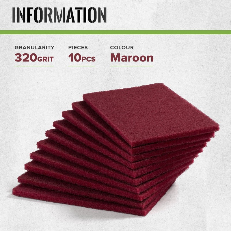 6" x 9" Maroon General Purpose Scuff Pads,10 Pack Abrasive Pads for Automotiv... gallery