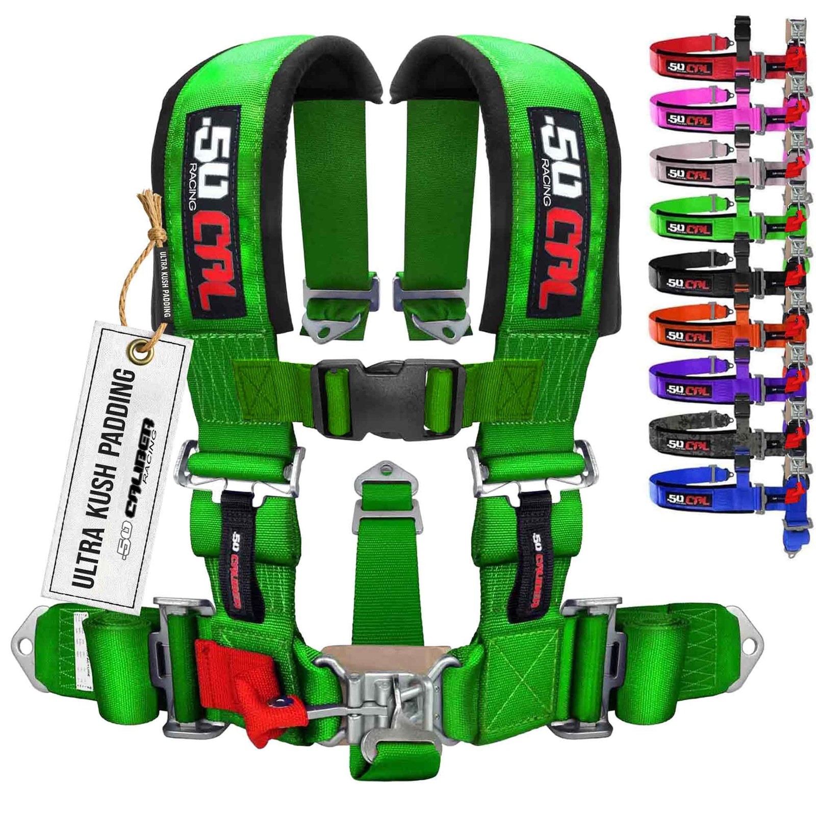 1pc Green 5 Point Harness for Bucket Seat, Latch Release, 9 Color Options, Ra... gallery