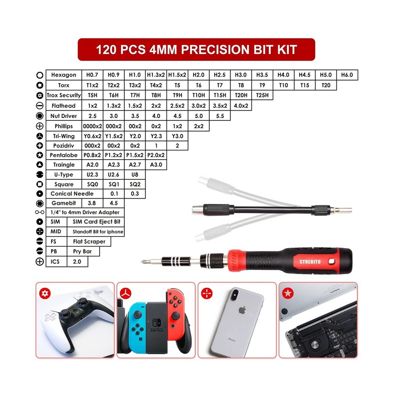 STREBITO Precision Screwdriver Set 191-Piece Multi-Bit Screwdri... USA FAST SHIP gallery