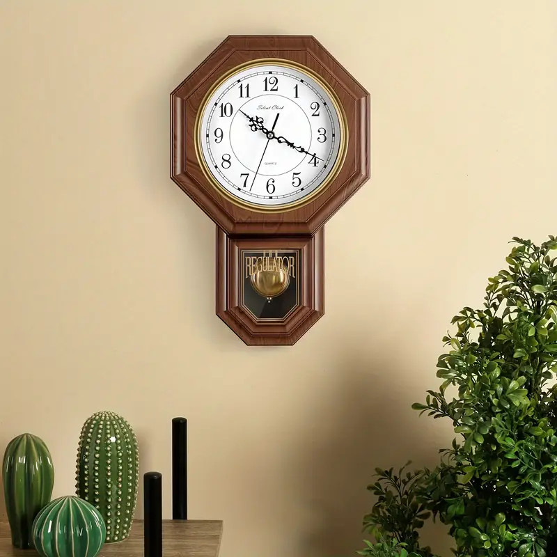 Pendulum Wall Clock with Battery Operated - Decorative Wall Clocks for Decor gallery
