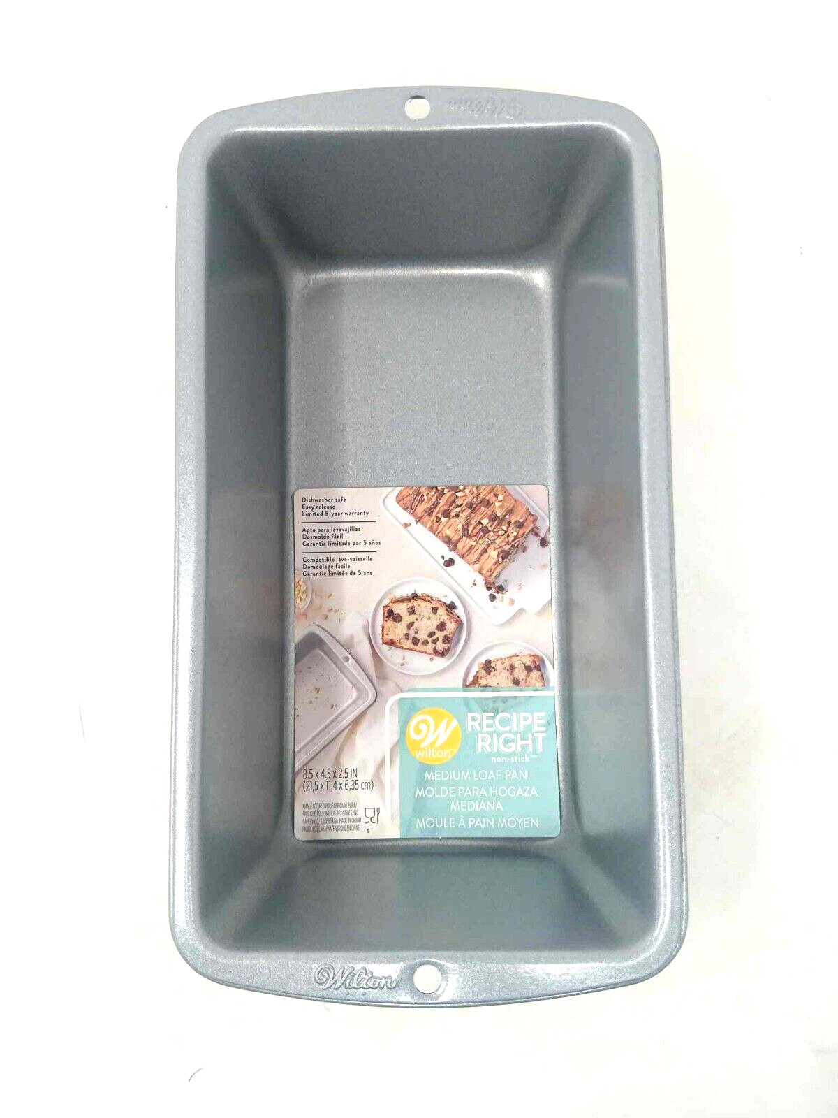Wilton 191003159 Recipe Right Non-Stick Medium Loaf Pan, Silver gallery