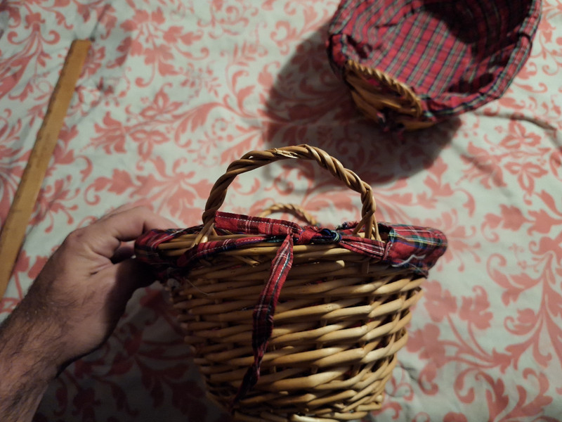 Large Wicker Baskets with Handles 12"L x 9"W x 6"D with Liners Thanksgiving gallery