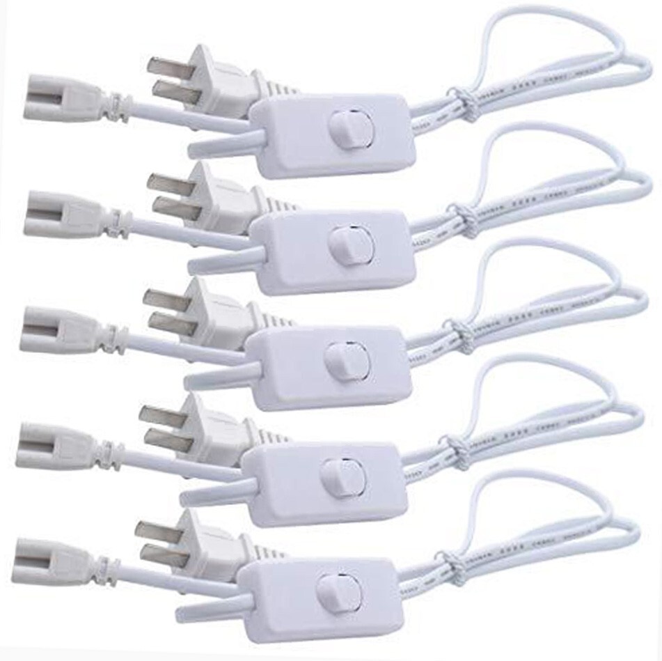 5X 6Ft Power Cord for LED T5 T8 Integrated Light Tube with ON-OFF Switch US 5pcs gallery