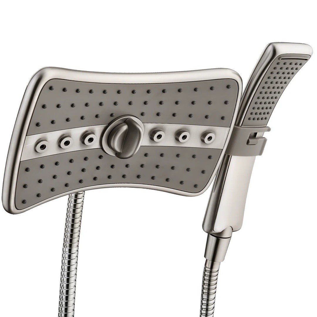 BRIGHT SHOWERS-Dual Shower Head-Rain Shower Head & Handheld Shower Head withHose gallery