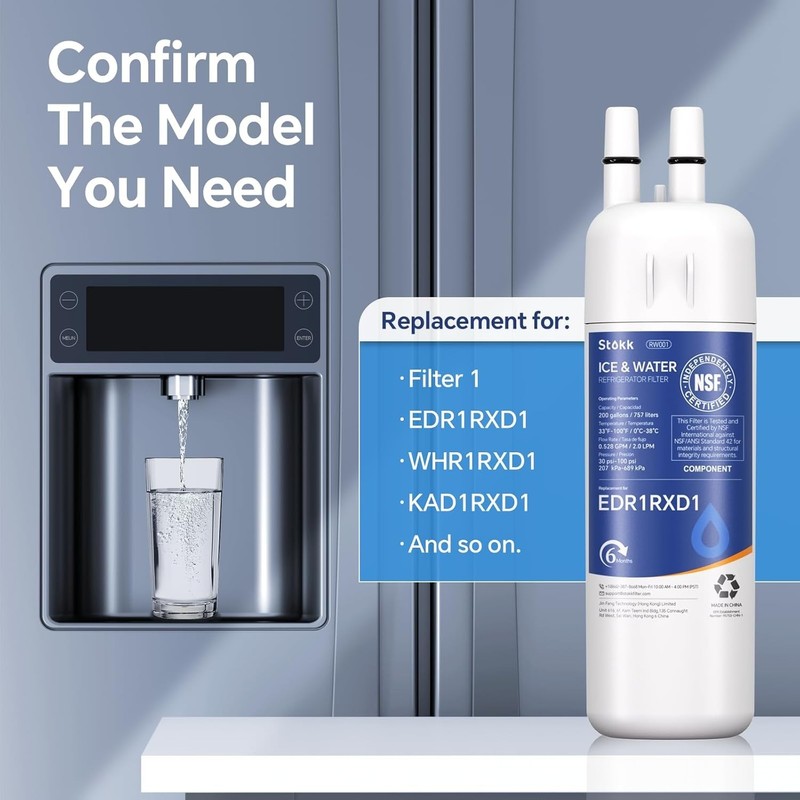 Refrigerator Water Filter Replacement for EDR1RXD1 Filter 1 W10295370A 1-Pack US gallery