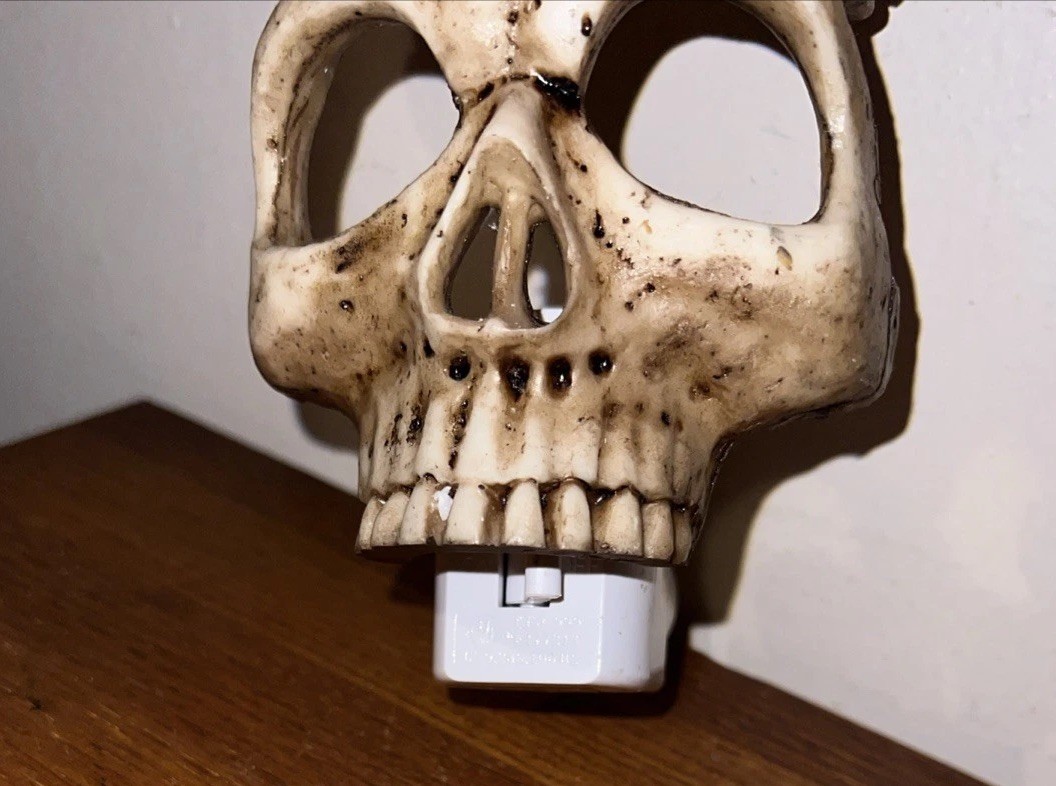 Realistic Skull Skeleton Night Light Halloween Prop Everyday Use Fun Might Light gallery