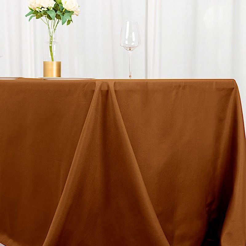 CINNAMON BROWN 72x120 RECTANGLE POLYESTER TABLECLOTH Wedding Catering Dinner gallery
