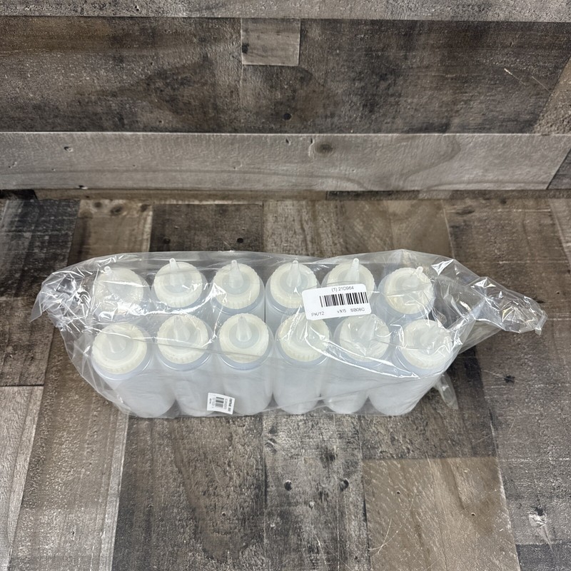 12 PACK Crestware 8 oz Plastic Squeeze Squirt Bottles Ketchup Condiment BBQ gallery