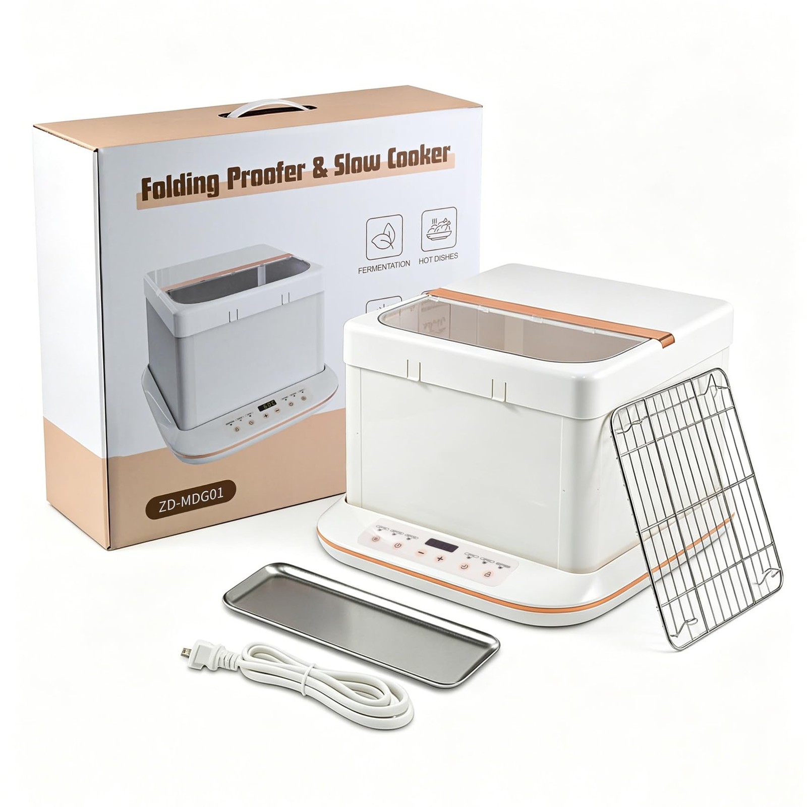 Folding Bread Proofer & Slow Cooker, 25L Capacity, Digital Temp Control 32-248°F gallery