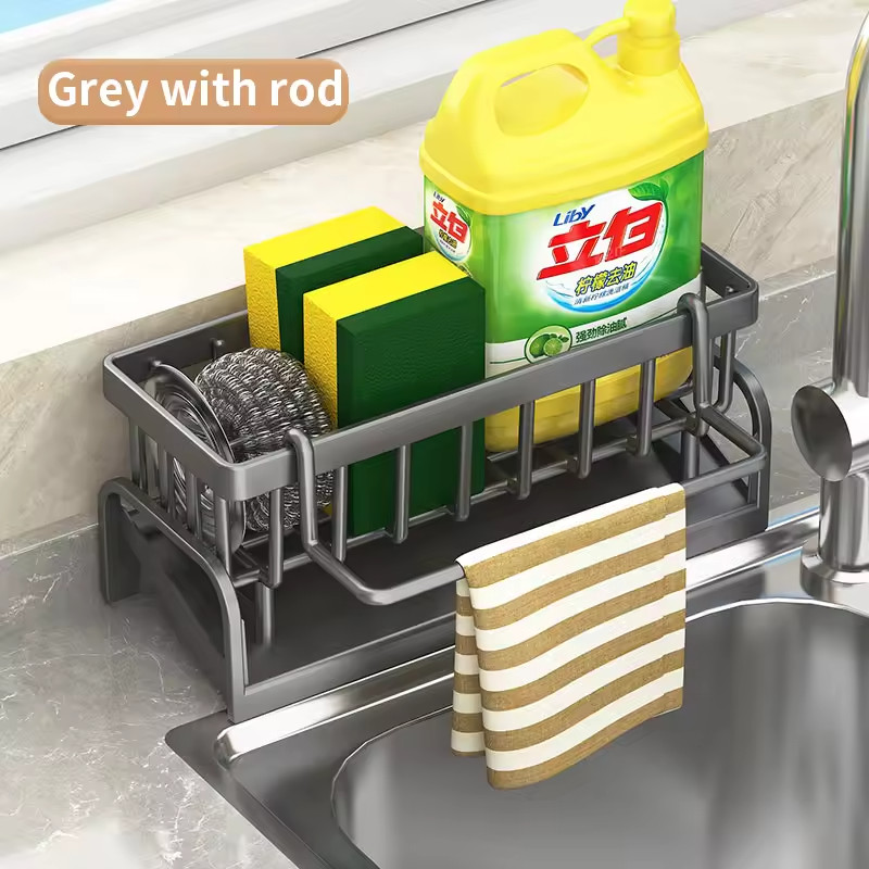1pc Sponge Holder For Kitchen Sink ,Essentials Decor Organizer Caddy Accessories gallery