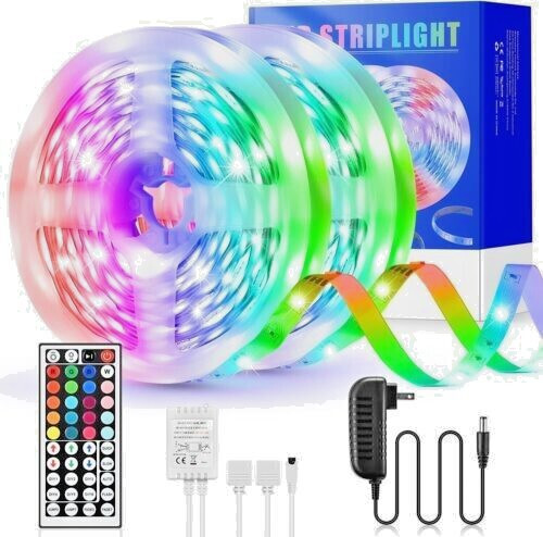 32ft LED Strip Lights Remote Control Bedroom for Indoor Use gallery
