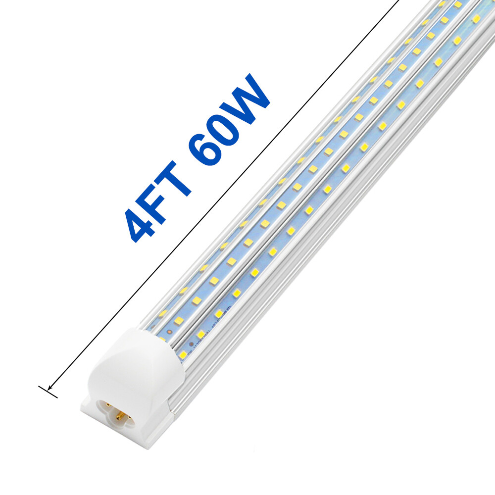 T8 4FT 8FT LED Shop Light Fixture Integrated 60W 120W Tube Light Bulbs D-Shape gallery