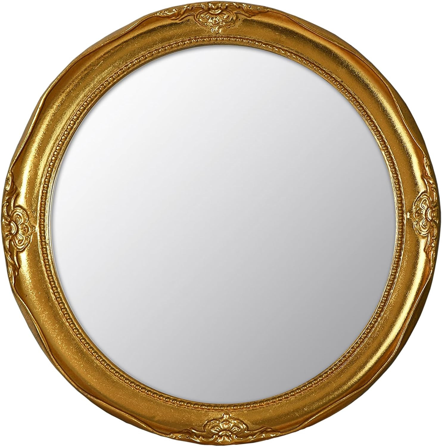 Vintage Decorative Wall Mirror Hanging Mirror round (Gold, 12.2 Inch) gallery
