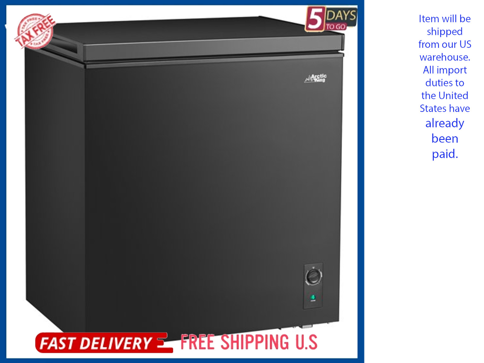 Arctic King 7.0 Cu Ft Chest Freezer with Convertible Modes gallery