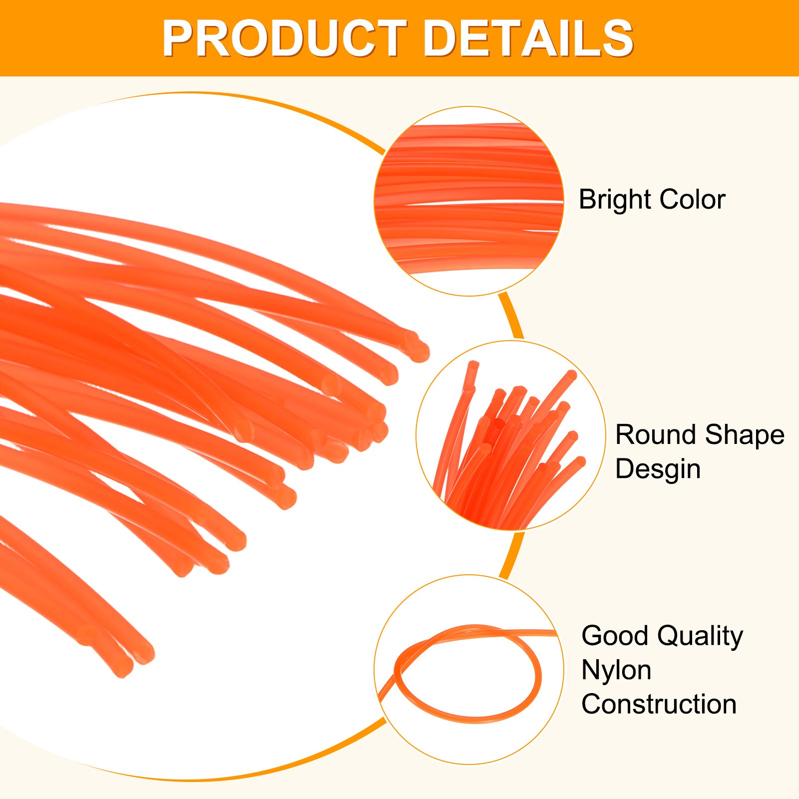 150Pcs 30x0.24cm Pre-Cut Trimmer Line Replacement String, Round Nylon Line Red gallery