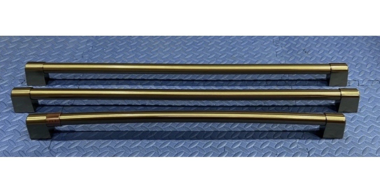 CAFE/GE BRUSHED BRASS HANDLE KIT #CXMB3H3PNCG FOR CFE26KP2NS1 FRIDGE,C-pics&desc gallery