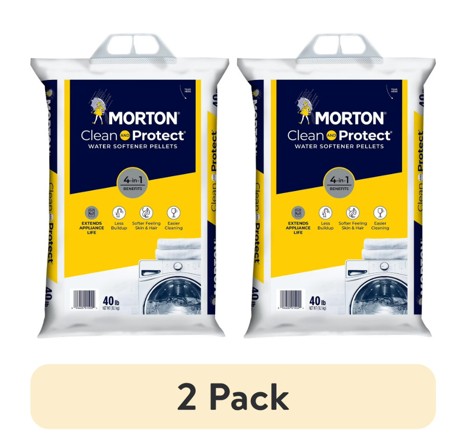 (2 pack) Morton Clean and Protect Water Softener Salt Pellets, 40 lb gallery