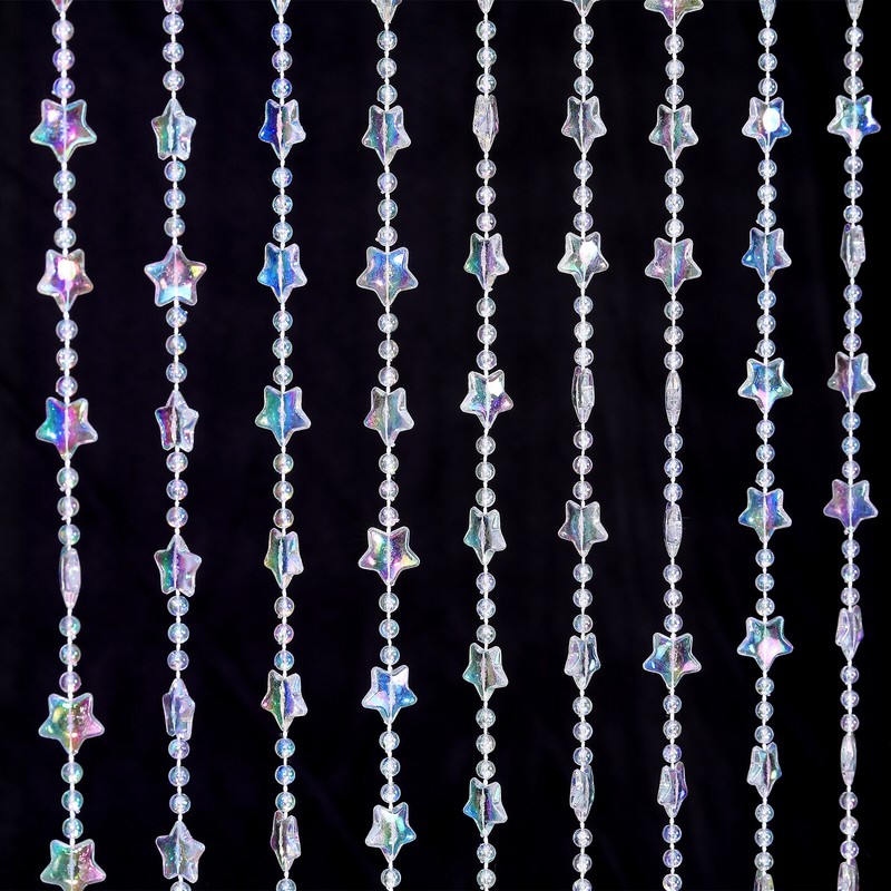 Multi-Pattern Crystal Beaded Curtain Doorway Privacy Hippie Party Wedding Decor gallery