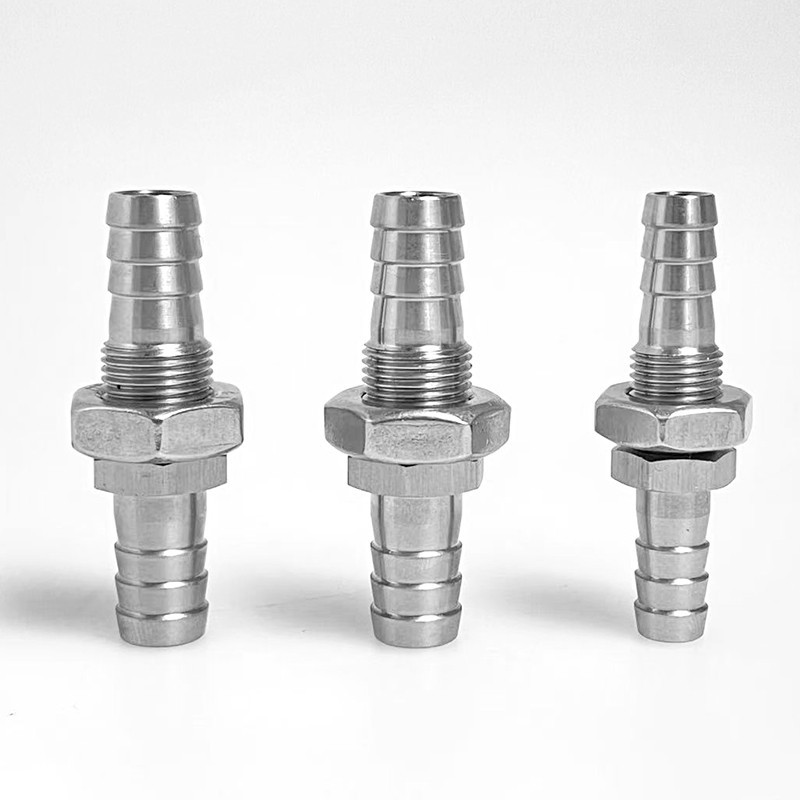 Bulkhead Barb Fitting Stainless Barbed Hose Tail Connector Tube Coupler Adapter gallery