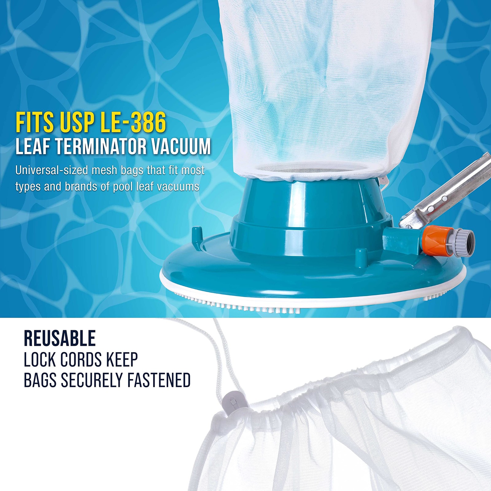 U.S. Pool Supply Fine Mesh Filter Bags for Leaf Vacuum 16" X 20", White gallery
