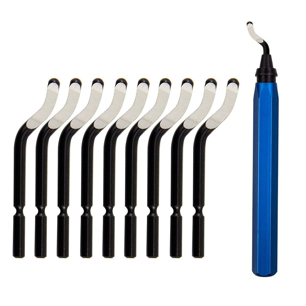 Deburring Tool with 10PCS HSS Blades for Metal Aluminum Copper Plastic 3D Printi
