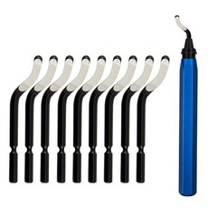 Deburring Tool with 10PCS HSS Blades for Metal Aluminum Copper Plastic 3D Printi