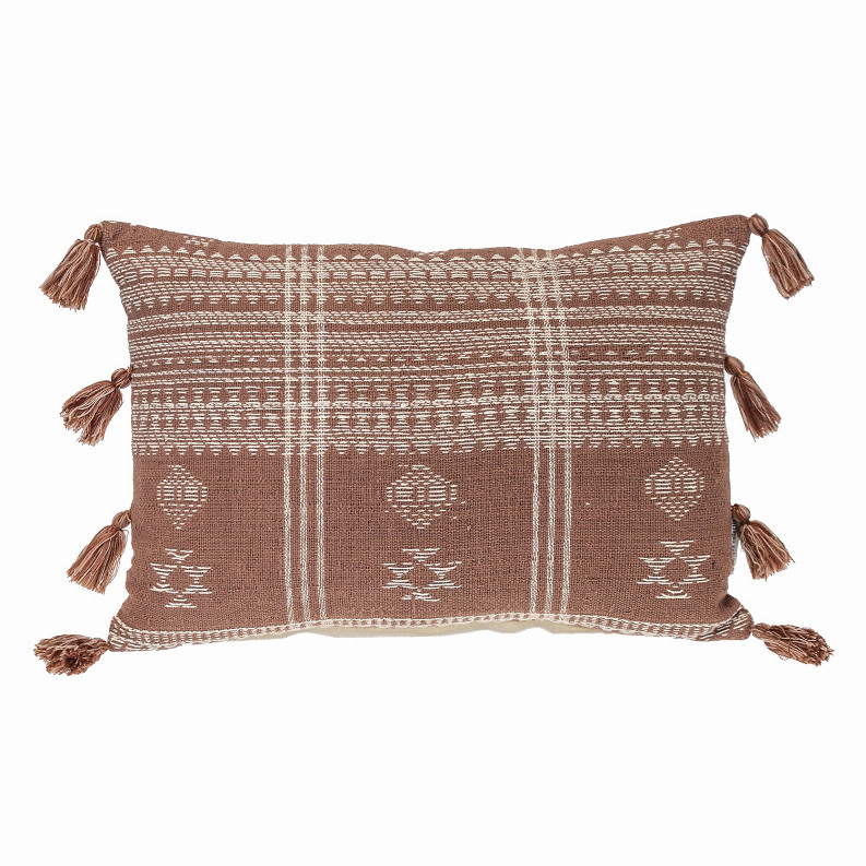 Parkland Collection Transitional Tribal Rectangle 14" x 20" Pillow Brown 14" x gallery