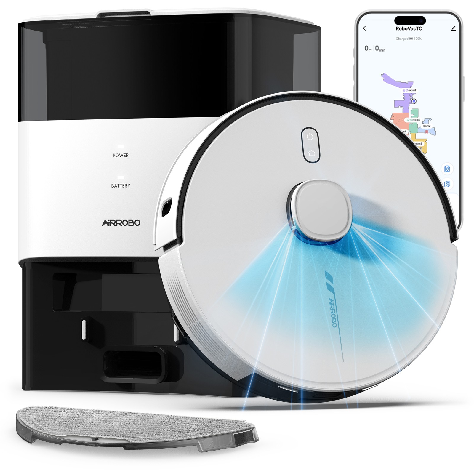 Refurbished AIRROBO L60 LiDAR Robotic Cleaner Robot Vacuum and Mop Self Emptying gallery
