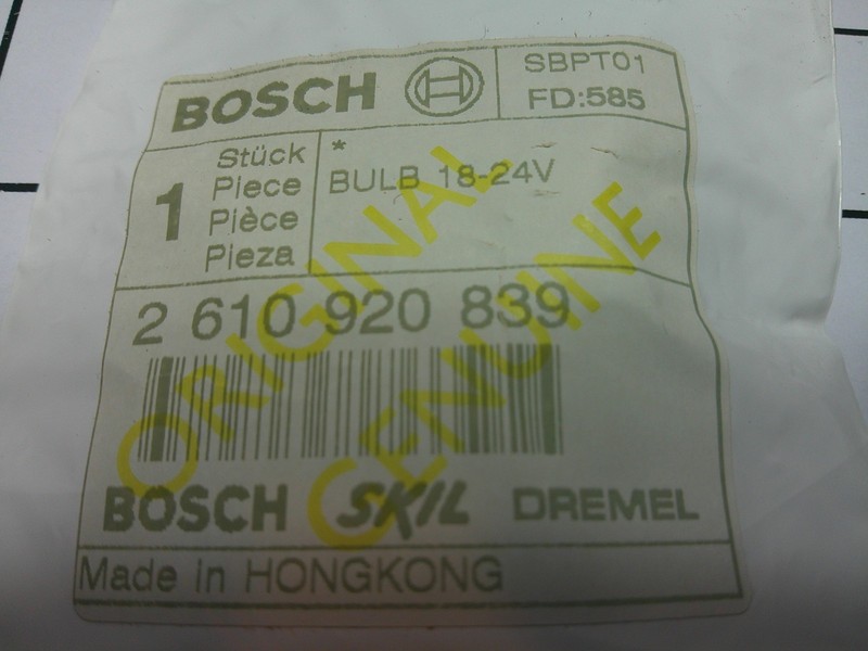 Bosch 2610920839 Light Bulb OEM 18 Volts to 24 Volts gallery