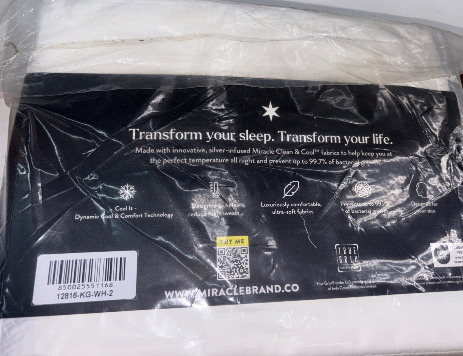 Miracle Made Sheet Set KING Luxe Self-Cooling Self-Cleaning -white- NWT gallery