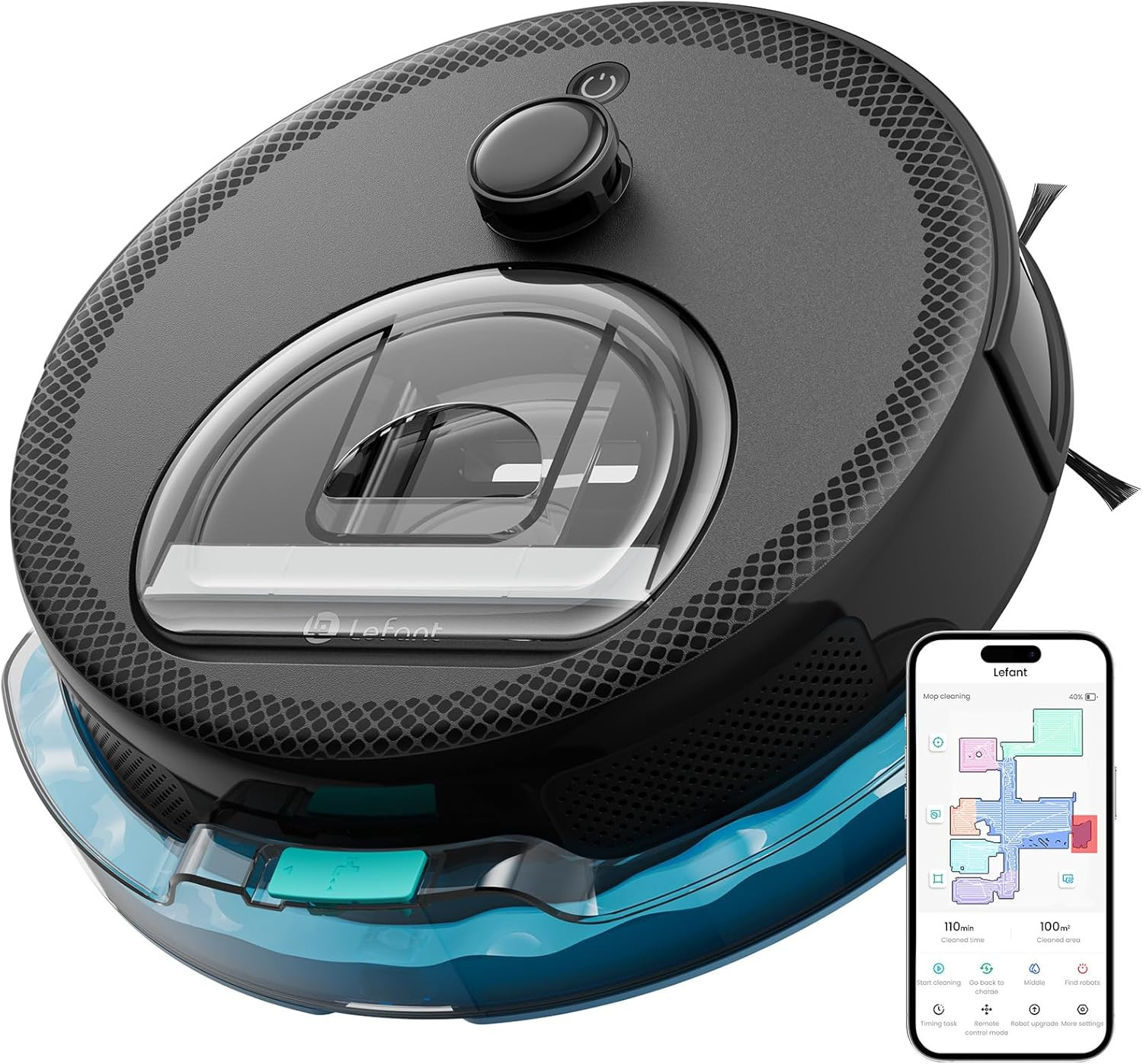 Lidar Robot Vacuum and Mop, Smart Mapping and Obstacle Avoidance, Tangle-Free Pe gallery