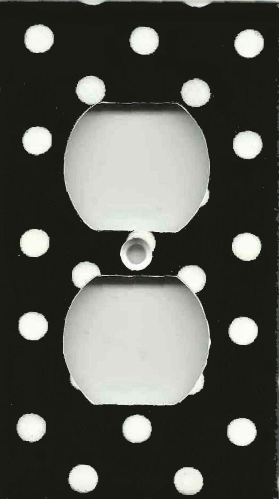 BLACK AND WHITE POLKA DOTS HOME DECOR LIGHT SWITCH PLATES AND OUTLETS gallery