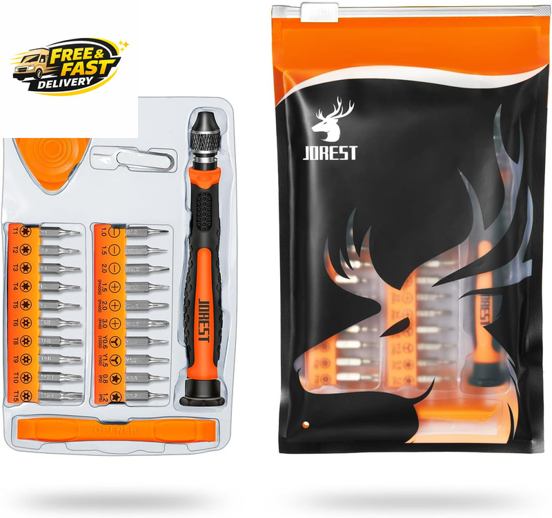 24Pcs Small Precision Screwdriver Set with Torx T5 T6 T8 T9, Y00, Star P5, Mini gallery