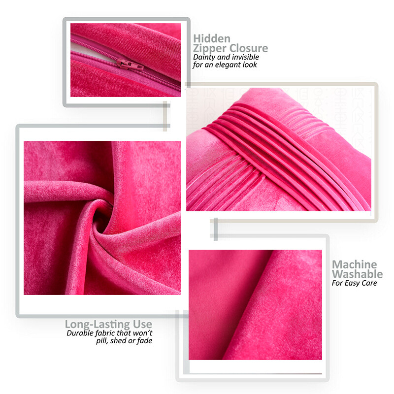 2 Pack Throw Pillow Covers Set Sofa Decor Cushion Cases Velvet Premium Cushion gallery