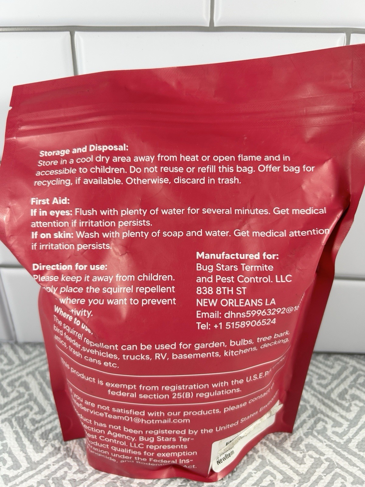 Squirrel Repellent Outdoor, Peppermint Chipmunk Repellent-10 Pack Per Bag gallery