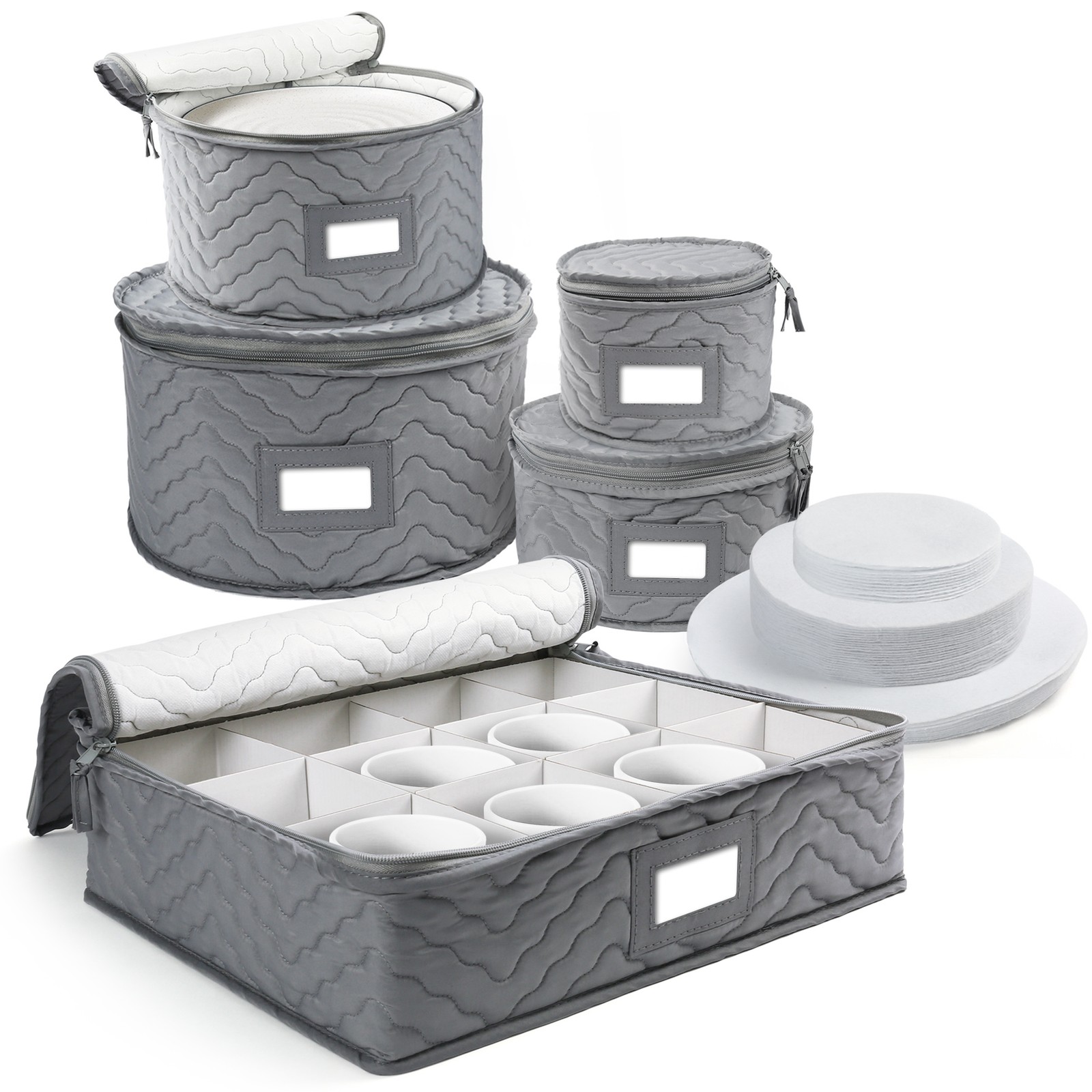 China Storage Containers Quilted 5 Piece Set Chinaware Dinnerware Storage Case gallery